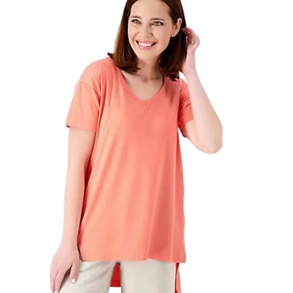 Koolaburra by UGG Jersey Short Sleeve Tunic Peach Plus Size 3X NWOT - Picture 1 of 10